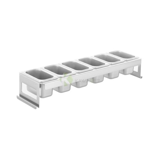 Stainless Steel Condiment Sation With 1/9 GN Containers Fit For PA53312F & PA53312FR From MAYFAIR