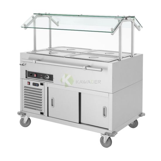 Mobile Dual 4 Pans Temperature Serving Station – 124CM From MAYFAIR