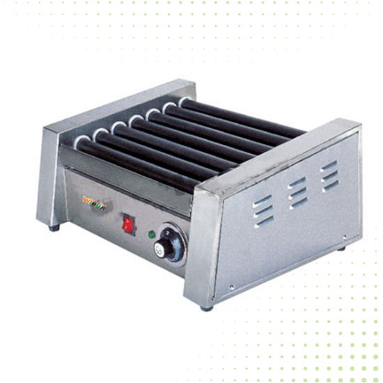 Stainless Steel Electric Hotdog  Griller – 7 Rotating Rolls From PIOKIT