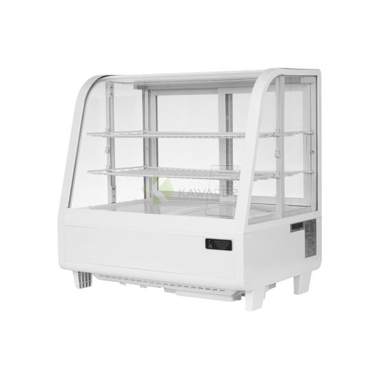 Curved Desktop Glass Display Refrigerator – 100LT From PIOKIT - White