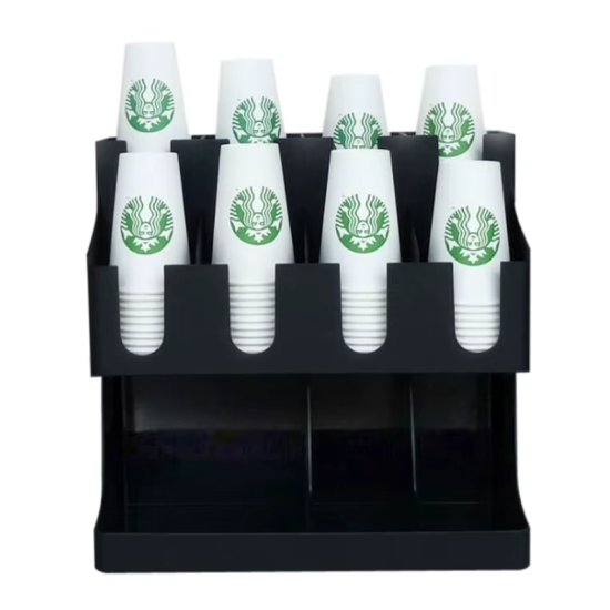Cups & Lid Holder & Dispenser - 8 Slots From PIOKIT
