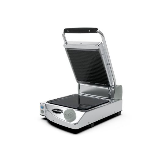 Electric Single Contact Grill With Ribbed Plates – 33CM From SPIDOCOOK
