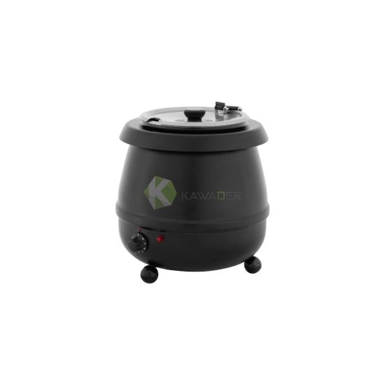 Stainless Steel Electric Soup Kettle – 11.8 LT From PIOKIT - Black