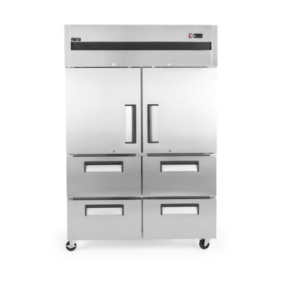 Vertical 2 Half Doors With 4 Bottom Drawers Refrigerator – 1240LT From PIOKIT