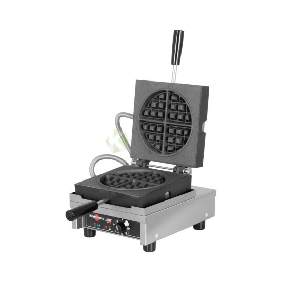 Single 90 Degree Round Waffle Maker From KRAMPOUZ- 2 Plates