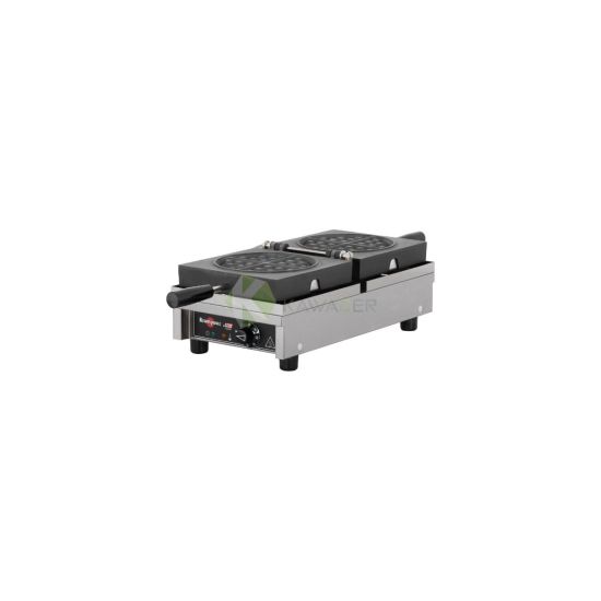 Double 180 Degree Round Waffle Maker From KRAMPOUZ- 2 Plates