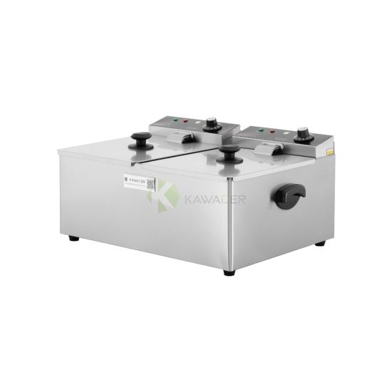 Stainless Steel Double Tank Deep Fryer – 8 LT Each From PIOKIT