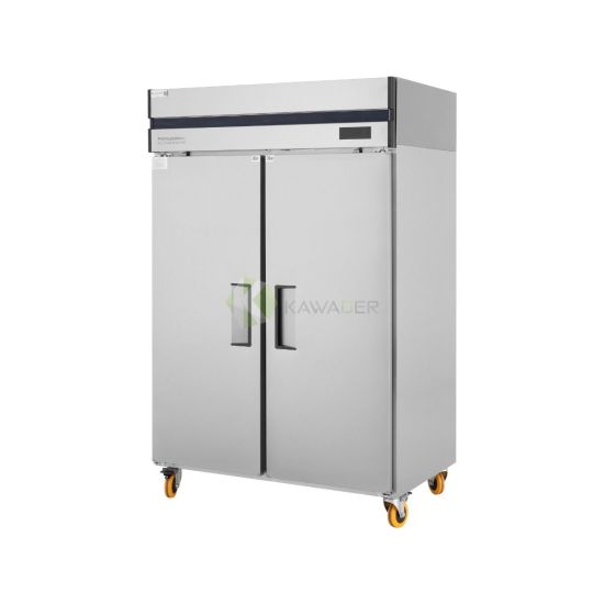 2 Doors Stainless Steel Upright Freezer Four Shelves Per Door - 1200L From PIOKIT