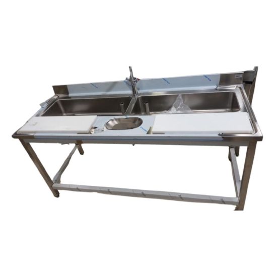  Stainless Steel Double Sink With 2 Cutting Boards - 180CM From TECNOSTEEL