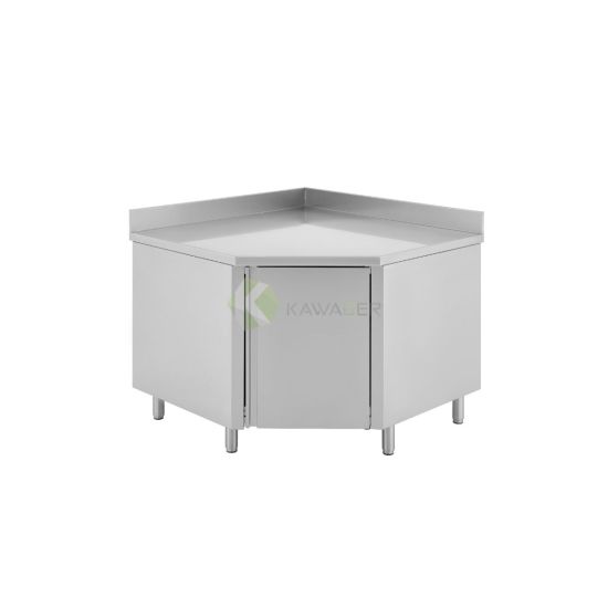 Stainless Steel Cupboard Corner With Hinged Door - From TECNOSTEEL