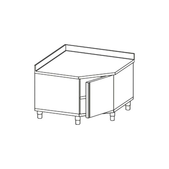 Corner Worktop Cabinet With Hinged Door From TECHNOSTEEL