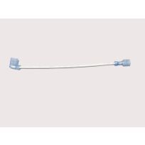 Blendtec Wire Jumper, 16AWG, White, 7" L, 1/4" Flag Female Tab x 1/4" Female Tab