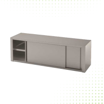 Stainless Steel Wall Cabinet With Sliding Doors - From TECNOSTEEL 
