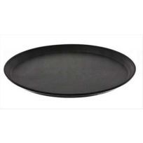 Round Fiberglass Non-Slip Serving Tray 35.5cm – Brown From PIOKIT