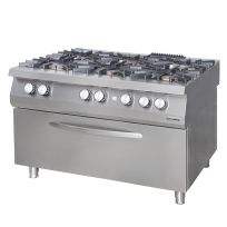 Gas Cooking Range With 6 Open Burners & Oven From OZTI