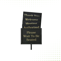 Plastic and Aluminium Classic Hostess Signs - 15 Signs From CHEF MASTER - Black