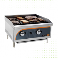 شواية حجر اللافا تعمل بالغاز من الفولاذ المقاوم للصدأ – 60 سم من بيوكيت