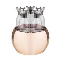 Glass Juice Dispenser with Stainless Steel Base from Piokit