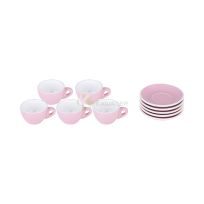 Espresso Cup And Saucer Set - 5 PCS - 80ML From TIAMO - Pink
