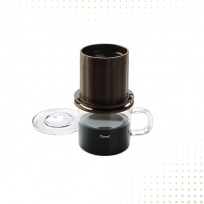 Coffee Dripper Set With Lid & Handle - 320ML From TIAMO -Brown