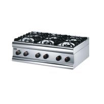 Stainless Steel Countertop Gas Boiling Top – 6 Burners From LINCAT
