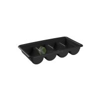 Cutlery Tray 4 Compartments - Black Color From PIOKIT