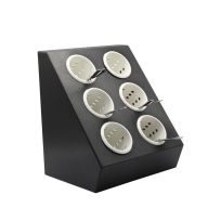 6-Hole Counter Flatware Dispenser Plastic - Black From PIOKIT