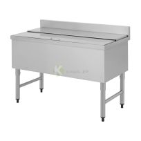 Stainless Steel Ice Bin Sink with Cover - from Piokit