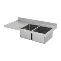 150cm Double Bowl Stainless Steel Sink Left Drainboard - from Piokit