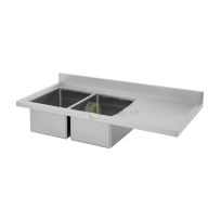 150cm Double Bowl Stainless Steel Sink Right Drainboard - from Piokit