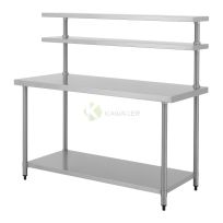 Stainless Steel Service Table with Overshelves - from Piokit