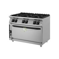 6 Burner Gas Range with GN 2/1 Oven from Mareno