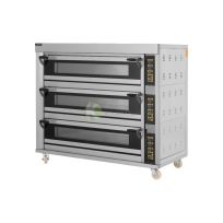 Electric Deck Oven 3 Decks 9 Trays Stone & Steam From PIOKIT