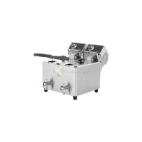 Stainless Steel Double Tank Electric Deep Fryer With Faucet – 3LT Each  From MAYFAIR
