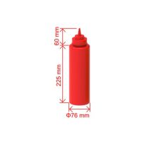 PP Food Grade Squeeze 23OZ Red Bottle 