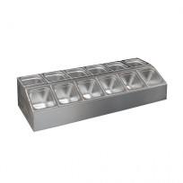 عارض سلطة مزدوج- 12 وعاء من ماي فير - فضي