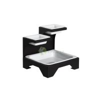 Wrought Iron Buffet Riser for GN 1/6 & 2/3 with Porcelain Dishes From MAYFAIR