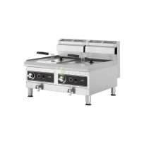 Stainless Steel Gas Fryer Double Tank – 24 LT From MAYFAIR

