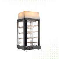 Desktop Heated Glass Showcase With 4 Shelves – 97 LT From PIOKIT