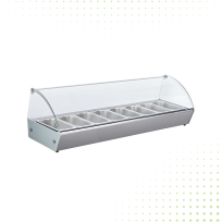 Countertop Heated Glass Dray Display - 148Cm and 145L - From PIOKIT