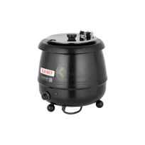 13L Stainless Steel  Electric Soup Kettle From PIOKIT - Black