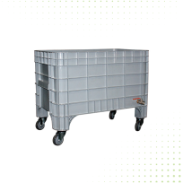 Polyethylene 4 Wheeled Ice Container - 270LT From L2G - Silver