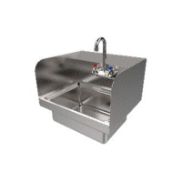43cm Stainless Steel Hand Sink with Side Splashes - from Piokit