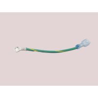 Blendtec Wire Jumper, 16AWG, Green with Yellow Stripe, 4.5" L, 1/4"