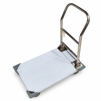 Stainless Steel Platform Trolley with Retractable Handle - from FRICOSMOS