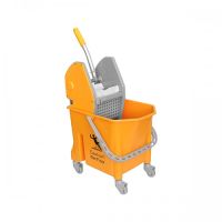 Single Cleaning Bucket – 25L with Wringer – Yellow - from Piokit