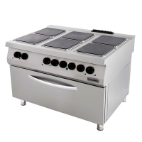 Electric Cooking Range With 6 Open Burners & Oven From Ozti