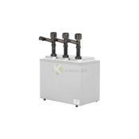 Cold Station Countertop Condiment Dispenser with 3 Jars and 3 Solution Pumps
