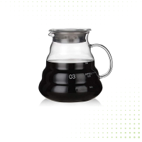 إبريق قهوة زجاجي مقاوم للحرارة - سعة 800 ملم من تيامو