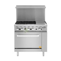 Stainless Steel Gas Range - 4 Burners And Backsplash From PIOKIT